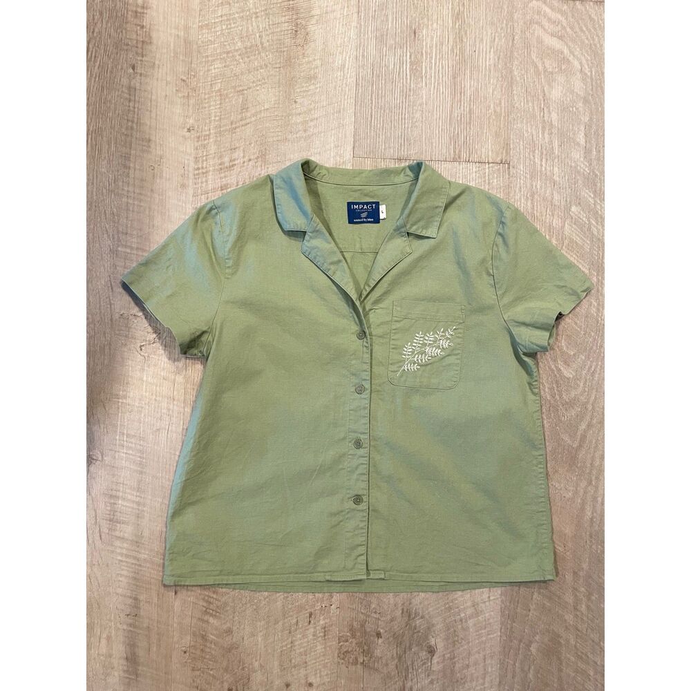 United by Blue green fern shirt, size L